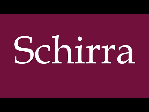 How to Pronounce ''Schirra'' Correctly in German