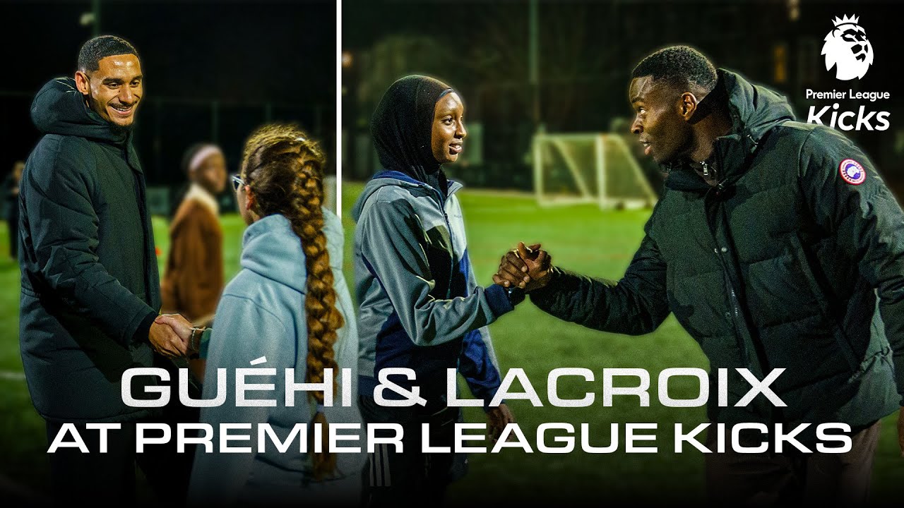 Marc Guéhi & Maxence Lacroix visit a Palace for Life Premier League Kicks Session