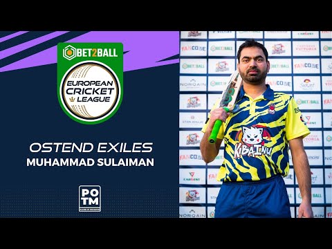 POTM: M.Sulaiman - OEX vs MSK | Highlights | Bet2Ball European Cricket League Day 1, Group D | ECL22
