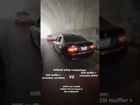 E90 328i muffler/ secondary cat delete vs muffler/ resonator delete- N52
