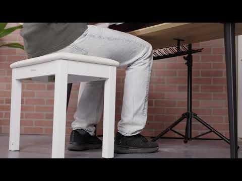 Gator Frameworks Traditional Wooden Piano Bench in White