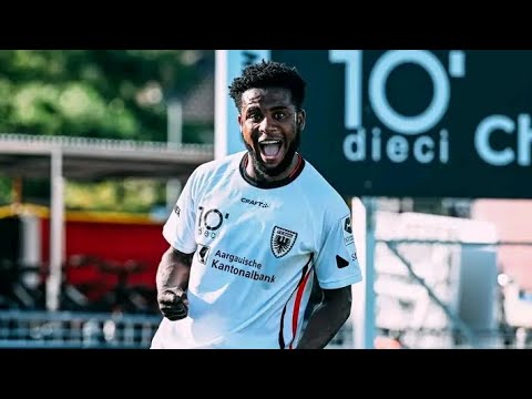 Daniel Afriyie Barnieh TWO GOALS for FC Aarau vs Stade Lausanne-Ouchy 