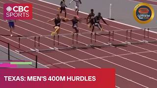 Photo finish in men's 400m hurdles race at Continental Tour stop in Texas | #CBCSports