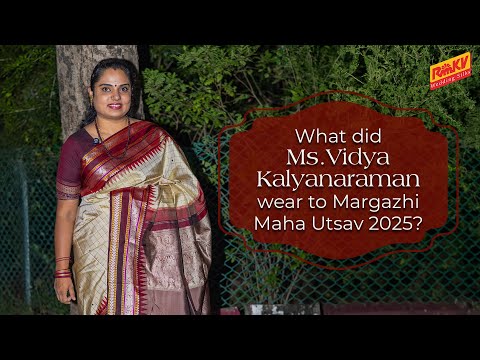 Margazhi Maha Utsvam 2025 | Singer Ms.Vidya Kalyanaraman
