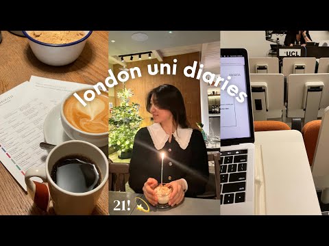 London uni diaries🎂 21st birthday, winter wonderland⛸️, lab days and studying