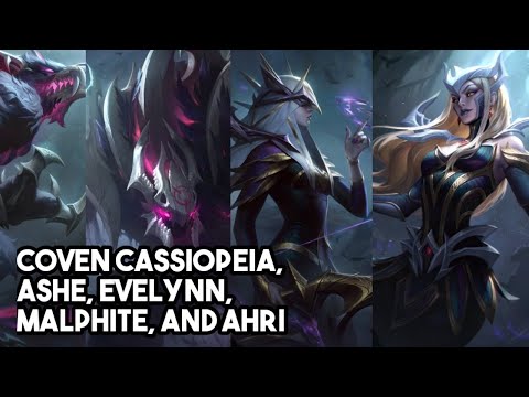 PBE Preview - Coven Ashe, Cassiopeia, Evelynn, Malphite, and Warwick || Coven LeBlanc Prestige Ed.