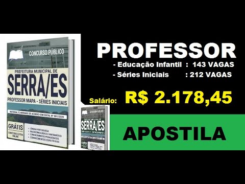Apostila Concurso Prefeitura de Serra ES 2020 Professor Infantil e séries iniciais