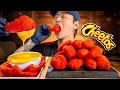 ASMR MUKBANG CHEESY HOT CHEETOS CHICKEN WINGS COOKING EATING SOUNDS Zach Choi ASMR