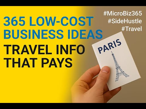 Start a Niche Travel Business: Start This for Under £300 - low-cost business idea