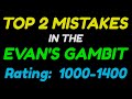 Common Mistakes In The Evan S Gambit Part 2 Rating Range 1000 1400