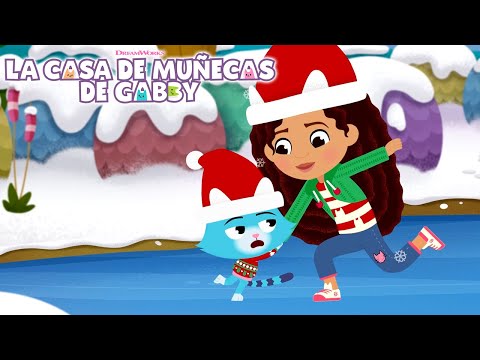 ¡El primer día en la nieve de Escurrigato! | LA CASA DE MUÑECAS DE GABBY | Netflix