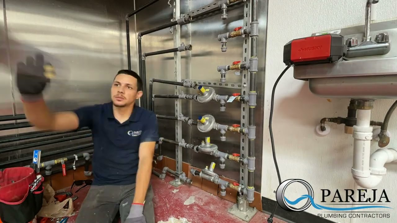 Gas regulators for a commercial kitchen