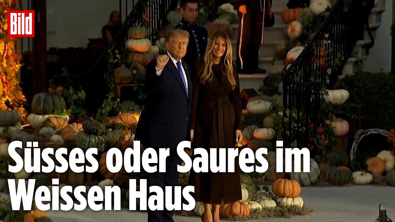 HALLOWEEN IM WEISSEN HAUS: Donald Trump verteilt Süßigkeiten vor der Midterm Wahl