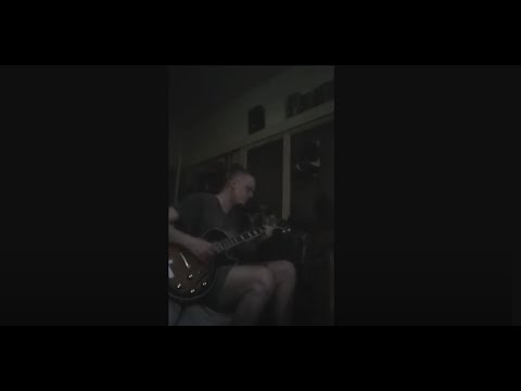 Sludge metal on Grote lpf-002 semi hollow electric guitar (vintage sunburst)