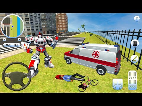 Ambulance Robot Van Transform - Emergency Rescue Simulator - Android Gameplay