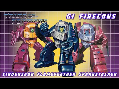 FORD Tough! Transformers G1 firecons Cindersaur, Flamefeather, & Sparkstalker 4K Video review