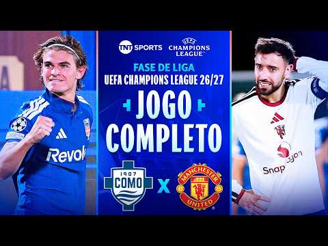 COMO 4X1 MANCHESTER UNITED | JOGO COMPLETO | FASE DE LIGA | CHAMPIONS LEAGUE 2026/27