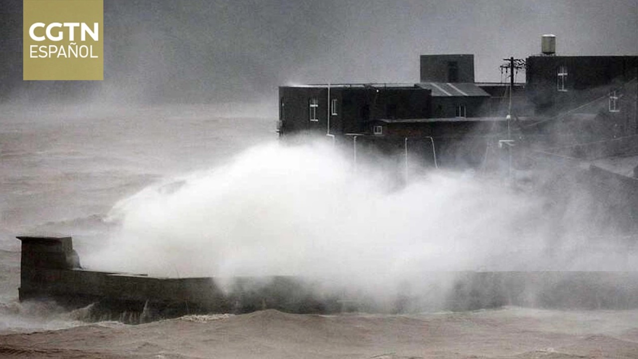 Tifón se debilita a tormenta tropical tras tocar tierra a última hora del 9 de agosto en Zhejiang