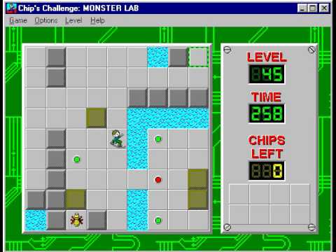Chip's Challenge 1 level 45 solution - 200 seconds