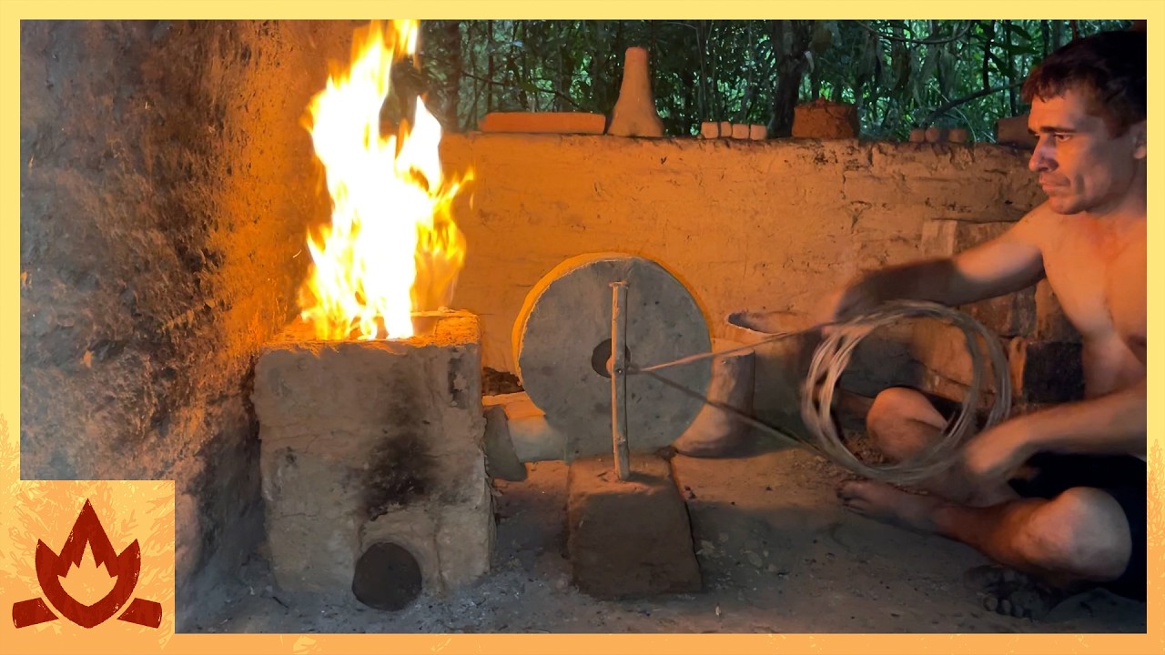 Primitive Technology: Portable pulley blower