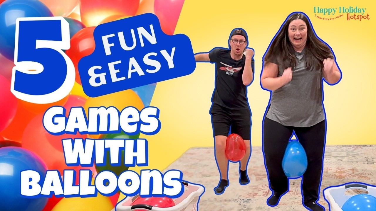 🎈5 Fun BALLOON Party Games for Kids, Teens, and Adults!