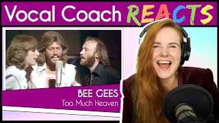 Vocal Coach reacts to Bee Gees - Too Much Heaven