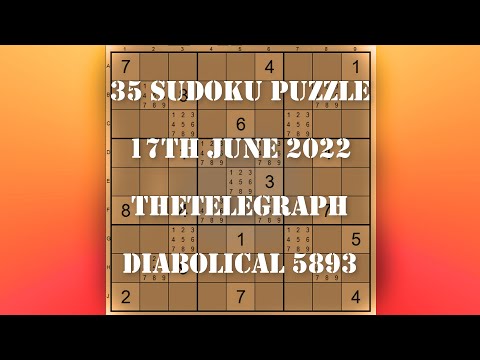 35 Sudoku Puzzle The Telegraph   Diabolical 17 06 22