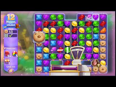 Wonka's World of Candy Level 411 - NO BOOSTERS + FULL STORY 🍫 | SKILLGAMING ✔️