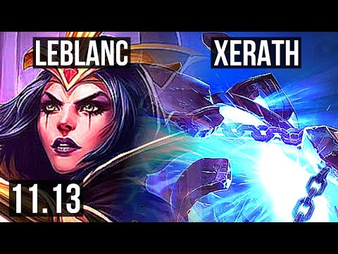 LEBLANC vs XERATH (MID) | Rank 3 LeBlanc, 10/1/5, Legendary, 900K mastery | BR Challenger | v11.13