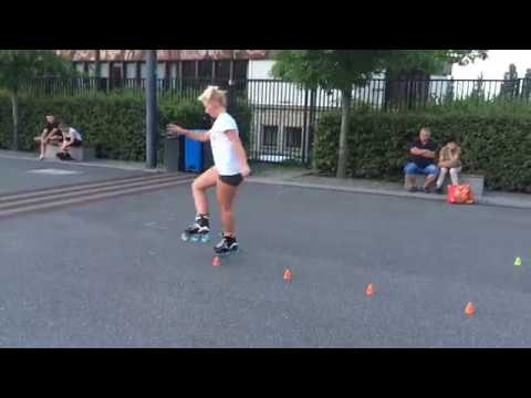 Paulina "Boska" Czapla - Training for WFSC 2017 - Powerslide Triskates Freestyle Slalom