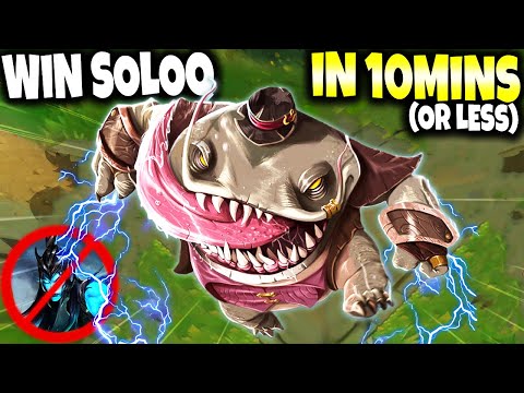 Learn how you can win a SoloQ game in 10 minutes (OR LESS) as Immortal TAHM KENCH TOP 🔥