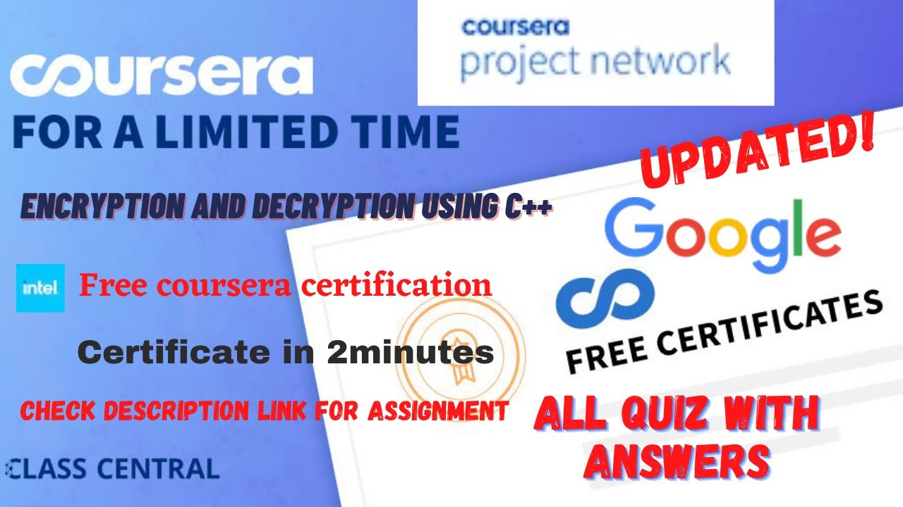 Encryption and Decryption using C++, All Quiz Answers.#coursera #learning #learn #answers #quiz