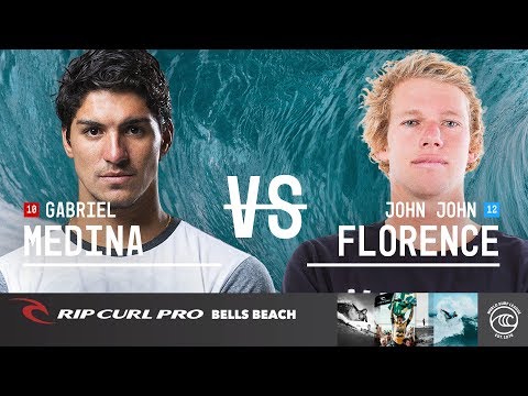 Gabriel Medina vs. John John Florence - Quarterfinals, Heat 3 - Rip Curl Pro Bells Beach 2019