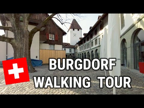 Burgdorf Village Walking Tour | Very Beautiful Village In Switzerland 4K binaural sound🎧