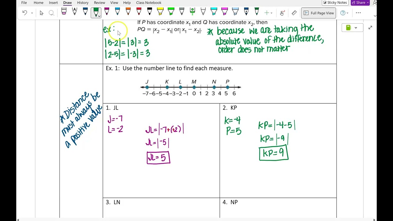 M1 Notes:  Distance (2025-2026)