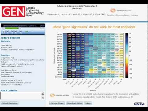 Advancing Genomics into Personalized Medicine