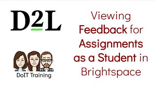 Brightspace Viewing Assignment Feedback as a Student