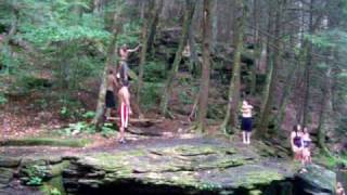 preview picture of video 'Peekamoose BlueHole swinging rope'