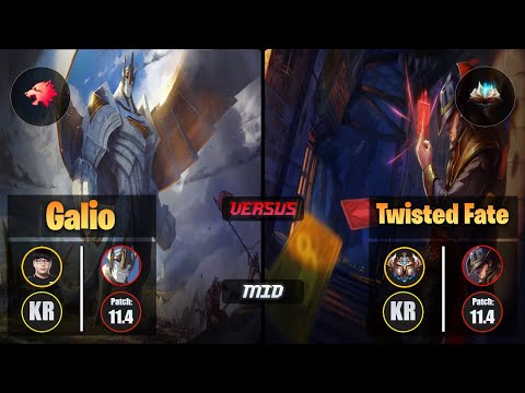 Lava GALIO (Mid) [Predator] VS TWISTED FATE - Challenger KR Patch 11.4