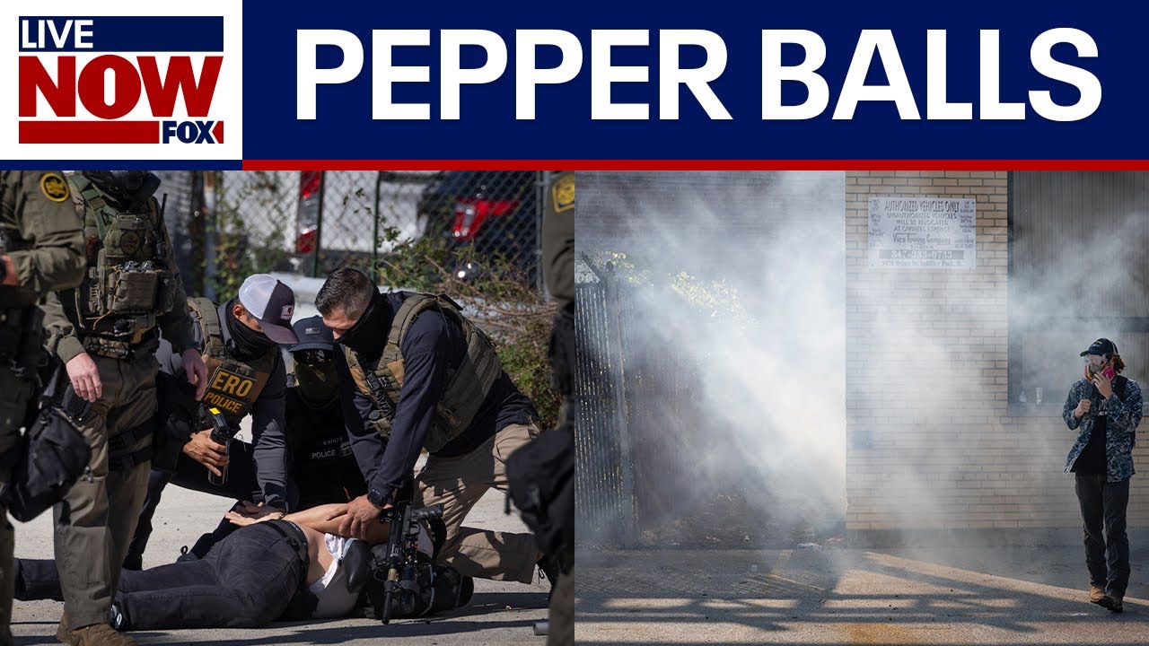 ICE agents fire pepper balls, tear gas at protesters in Illinois | LiveNOW from FOX