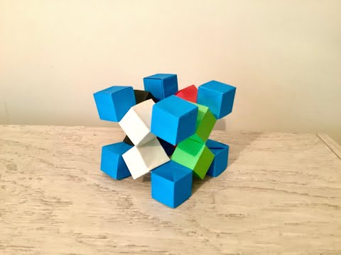 Easy Origami Tutorials: How to make an origami Moving Cube (Level: Intermediate)