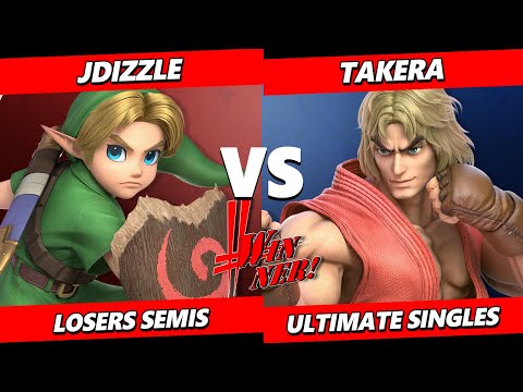 Winner! 19 Losers Semis - Jdizzle (Young Link) Vs. takera (Ken) SSBU Ultimate Tournament