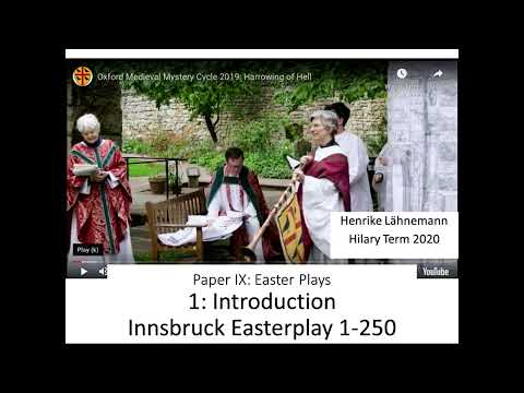 Medieval German Easterplays 1: Introduction, Innsbruck Easterplay 1-250