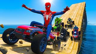 SPIDER-MAN RC Bandito Crazy Challenge GTAV Homem-Aranha vs Nova vs Hulk vs Batman vs Capitão América