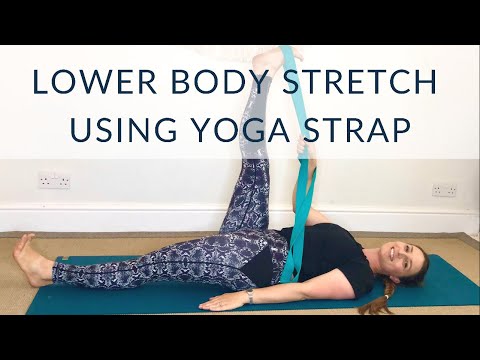 LOWER BODY STRETCH USING YOGA STRAP | How to stretch your lower body with a yoga strap