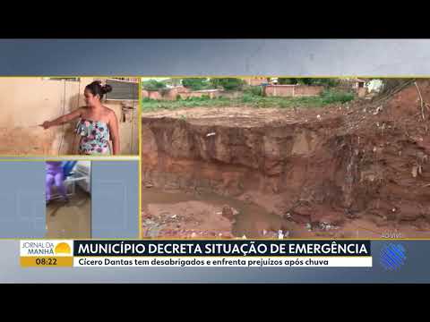 CHUVA NA BAHIA: Cícero Dantas decreta situação de emergência 