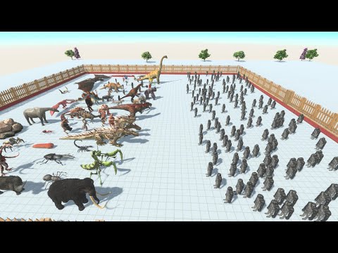 100X Knockout Gorilla vs Every Faction - Animal Revolt Battle Sinulator