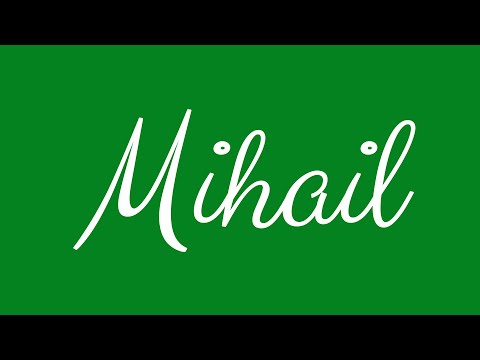 Learn how to Write the Name Mihail Signature Style in Cursive Writing