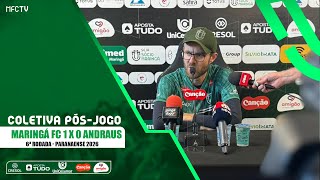 Coletiva pós jogo - Rodrigo Chipp - Maringá FC 1 x 0 Andraus - Paranaense 2026 - 6ª Rodada