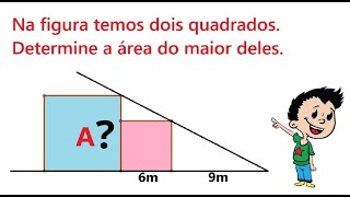 WHAT IS THE AREA OF THE BLUE SQUARE❓